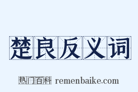 楚良反义词是什么意思的图片
